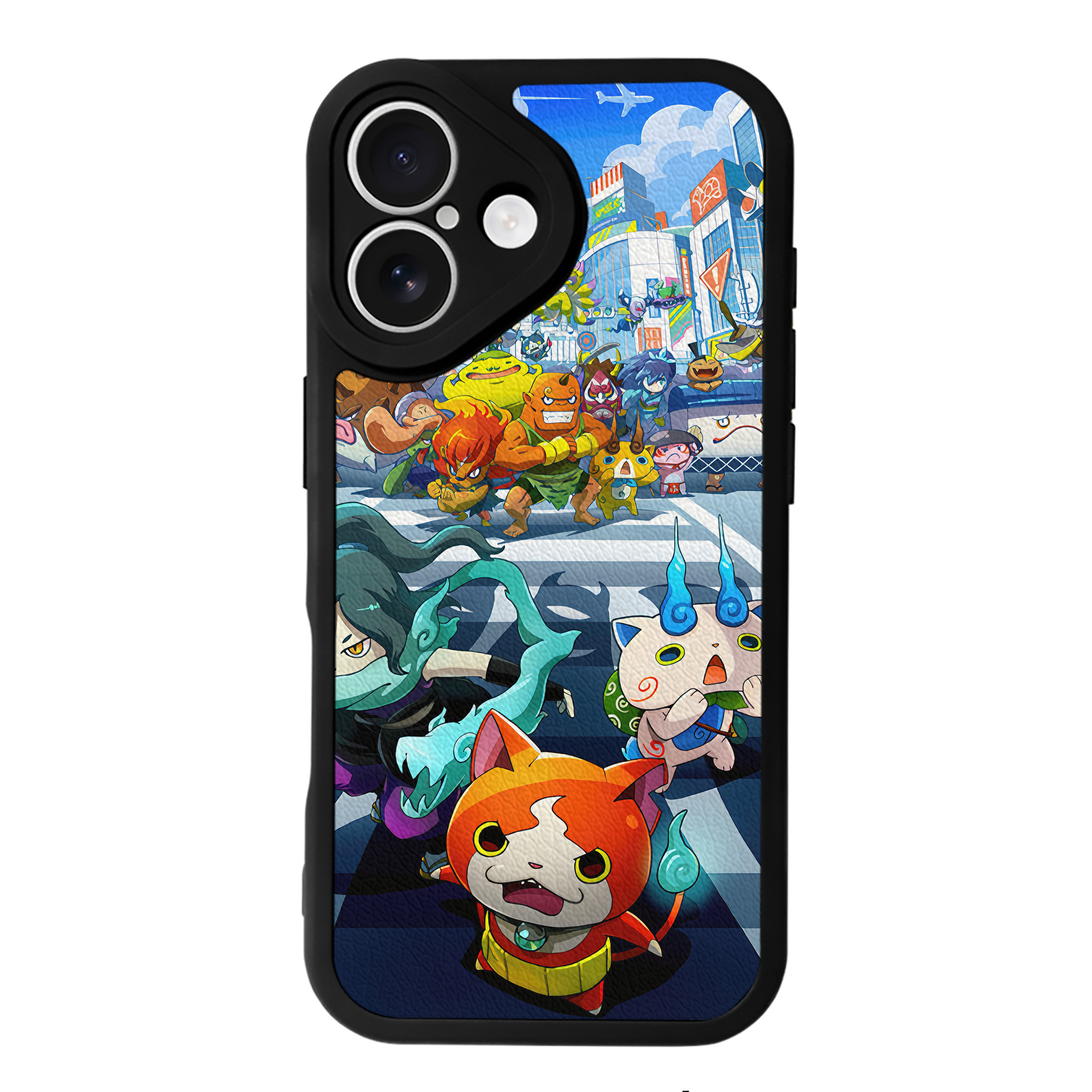 （画像用） 妖怪ウォッチ Yo-kai Watch 【iPhone 16シリーズ対応】シリコンスマホケース（レザー調） 材質：シリコン